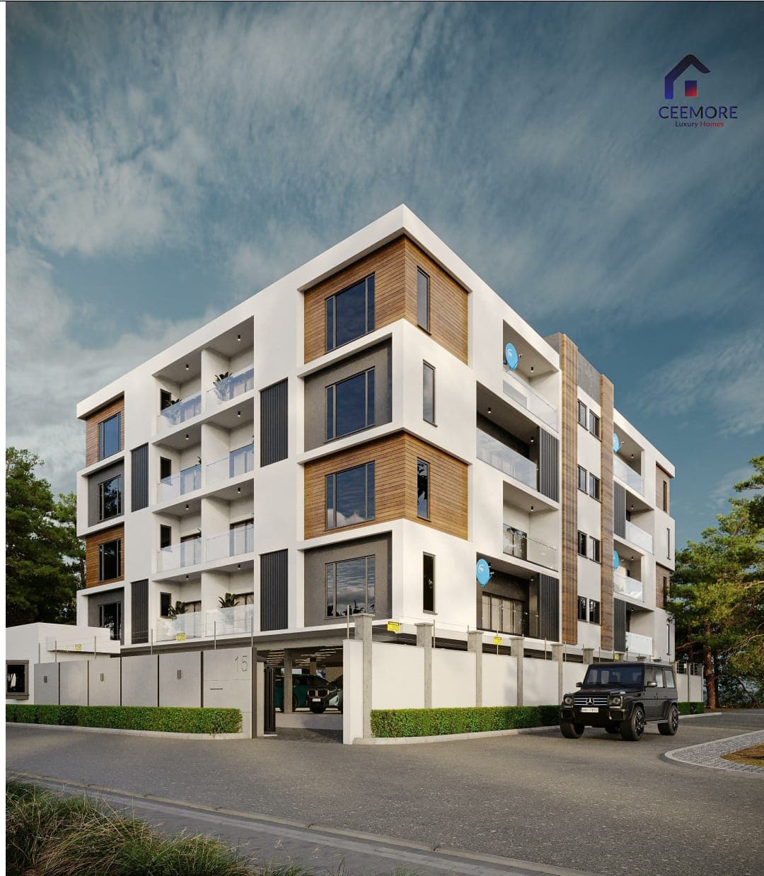 Luxury apartment building